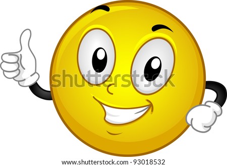 Smiley Face Thumbs Up Cartoon