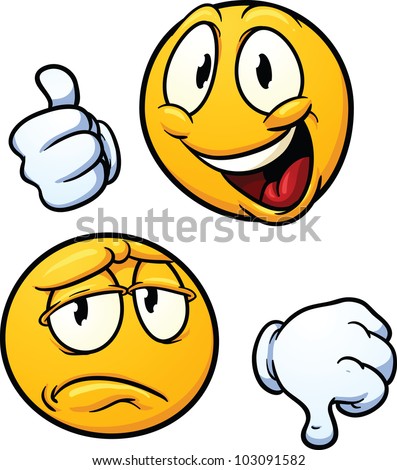 Smiley Face Thumbs Up Cartoon