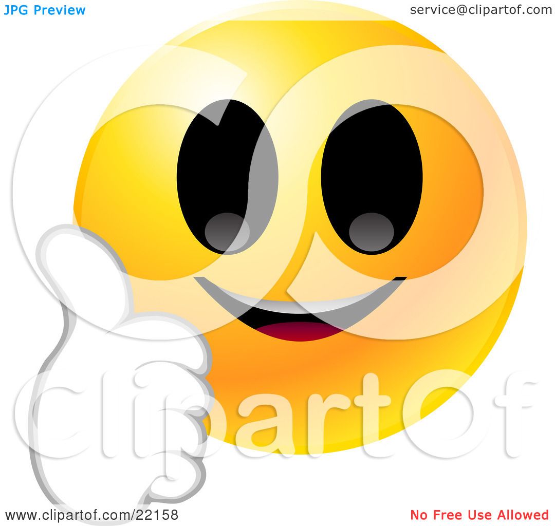 Smiley Face Thumbs Up Clipart