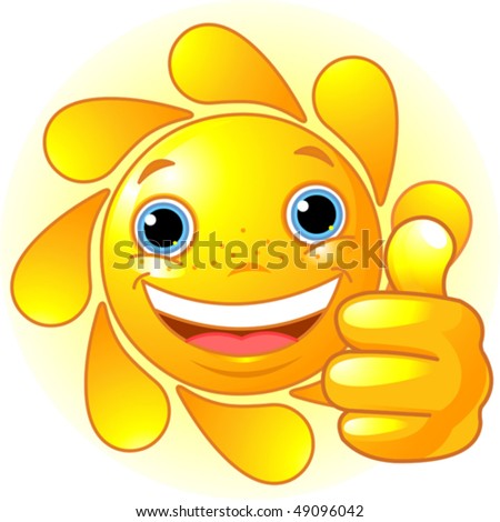 Smiley Face Thumbs Up Clipart