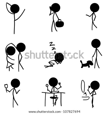 Stick Figure Children Clip Art Free