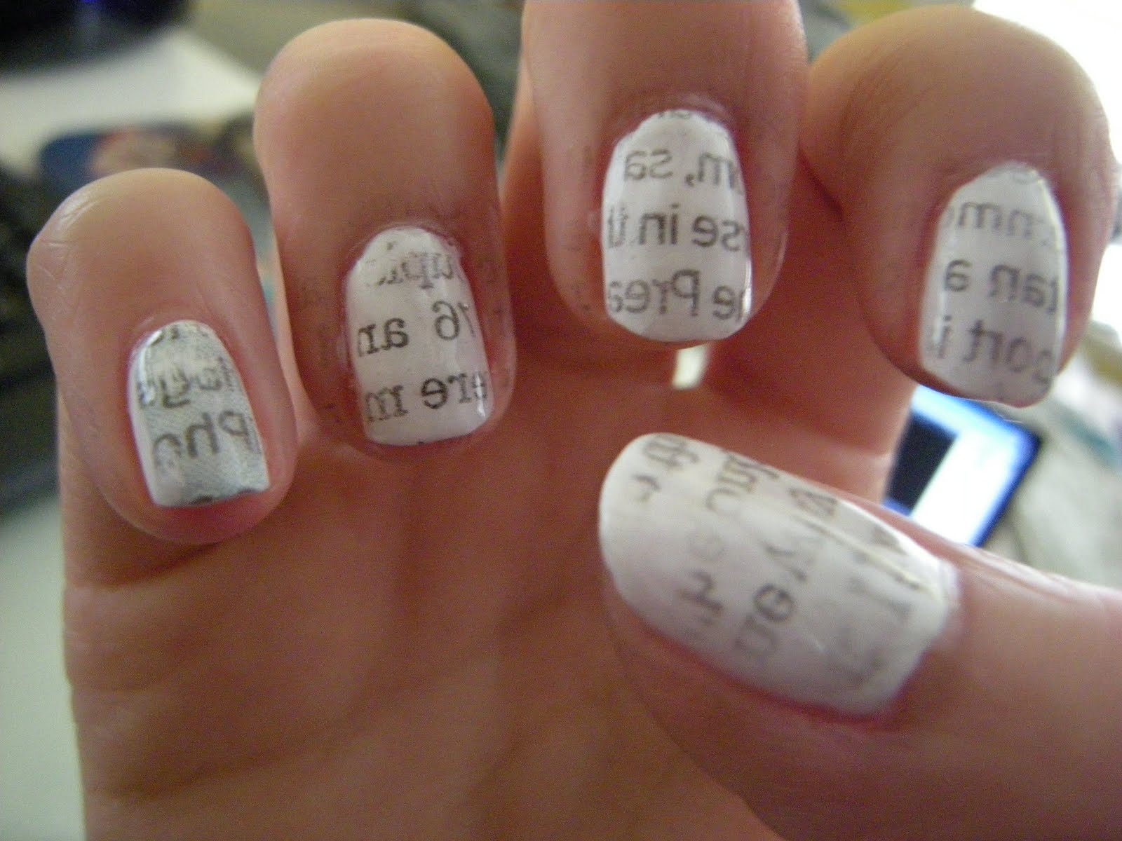 Vodka Newspaper Nails