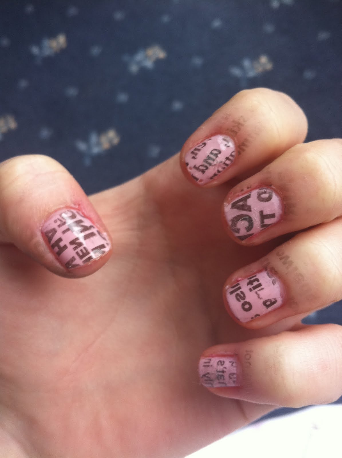 Vodka Newspaper Nails