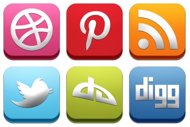 3d Social Media Icons Png