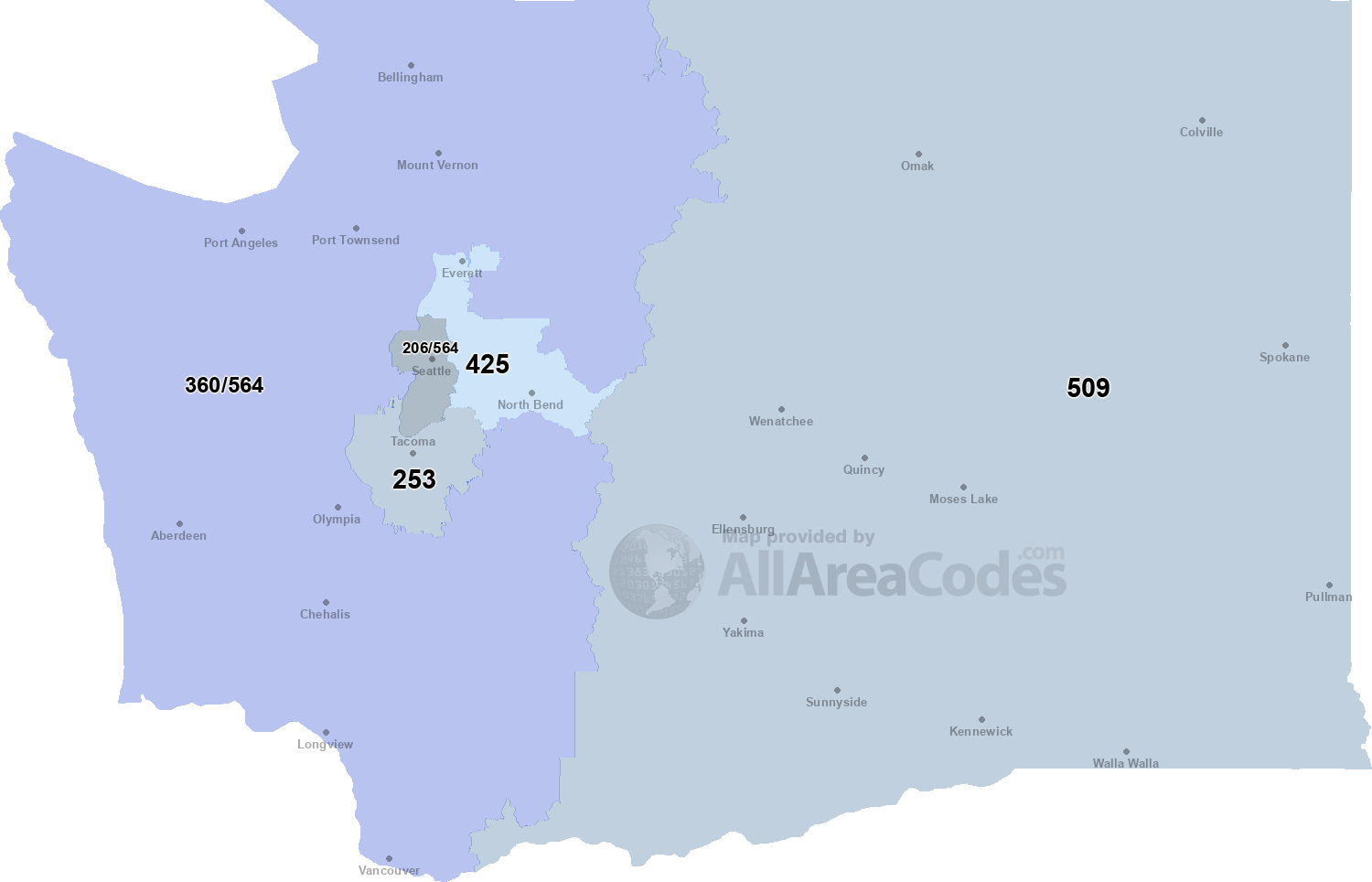 404 Area Code Map