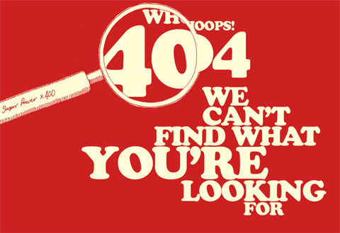 404 Error Message Wordpress