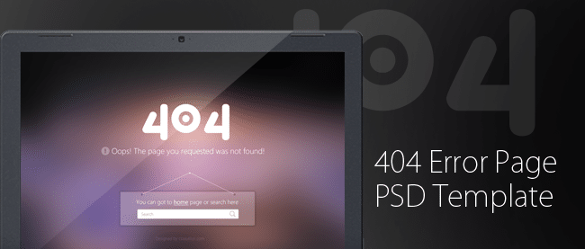 404 Error Page Template Free