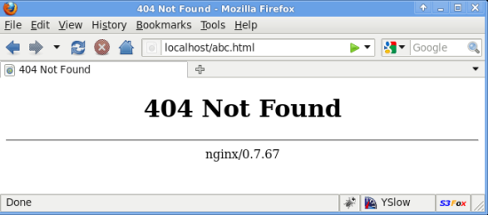 404 Not Found Nginx