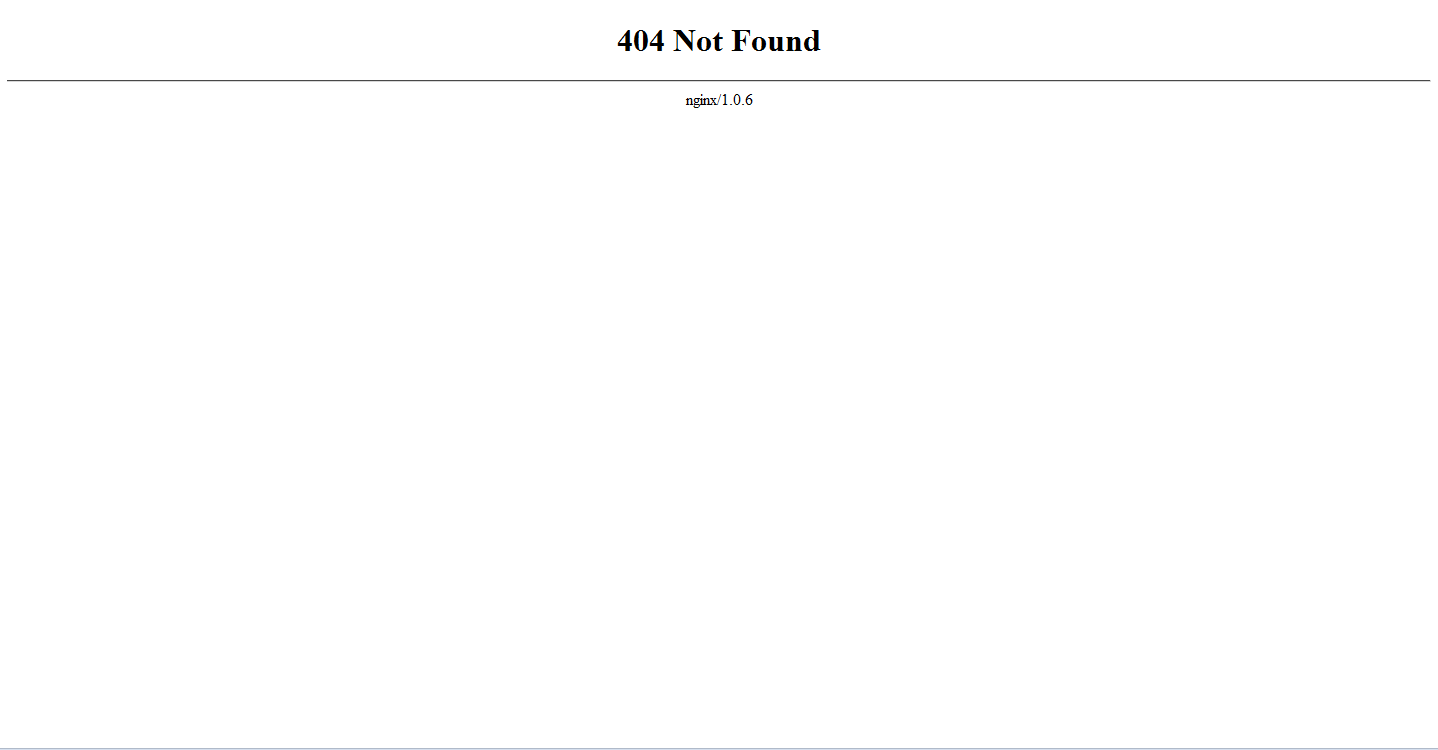 404 Not Found Nginx