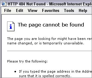 404 Not Found Page