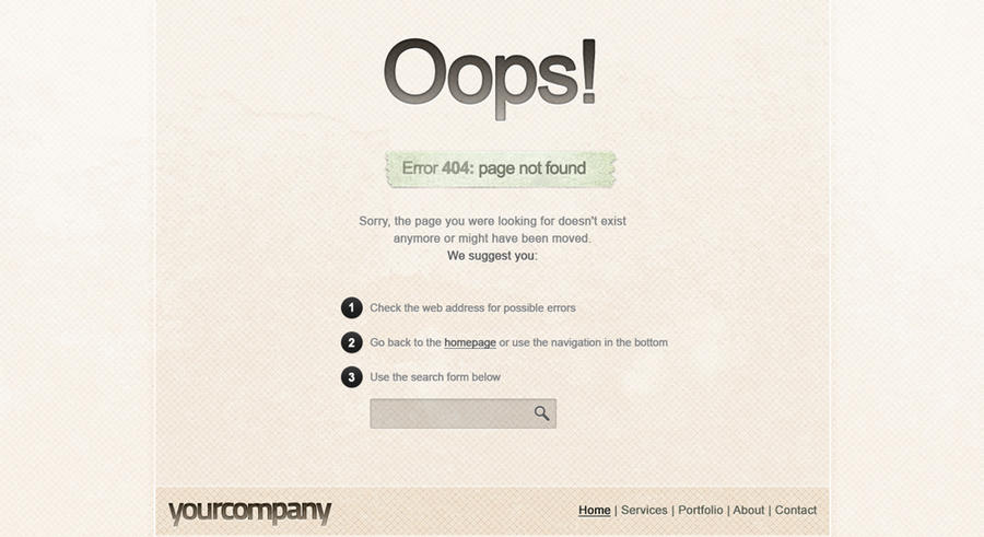 404 Page Template