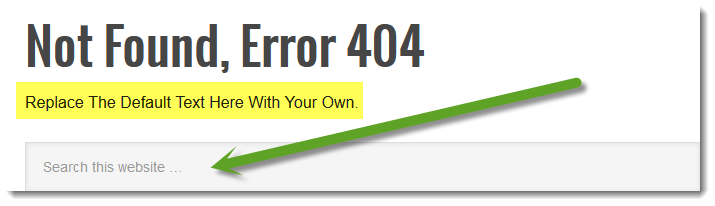 404 Page Template Wordpress