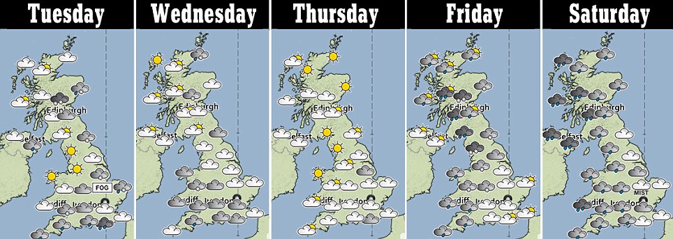 5 Day Weather Forecast London And South East