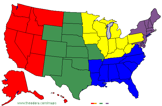 5 Regions Of The United States