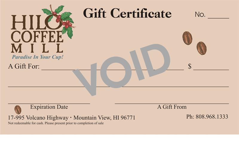 Gifts Certificates