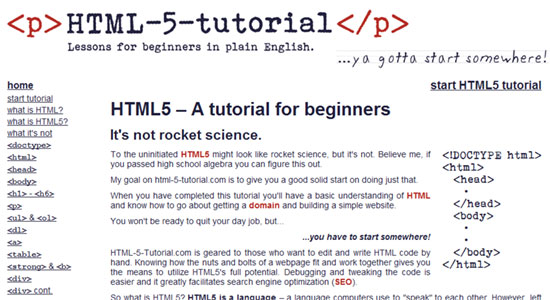 About Html5 Tutorial