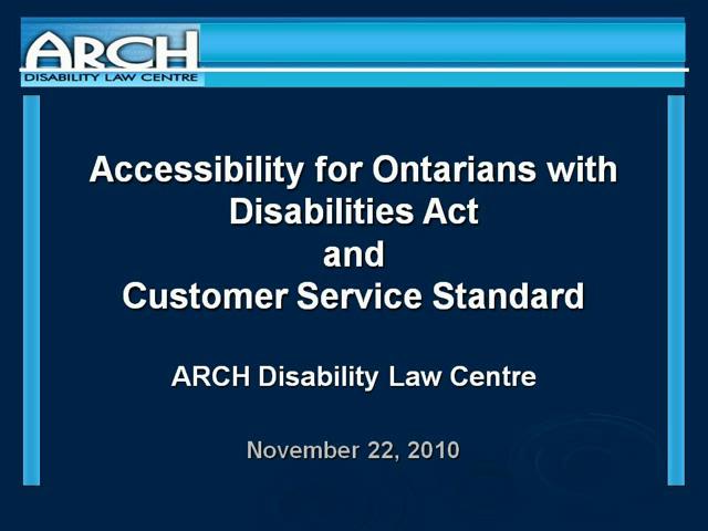 Accessibility For Ontarians With Disabilities Act