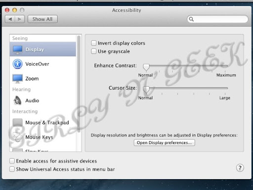 Accessibility Options Mac