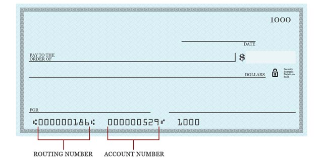 Account Number And Routing Number On Wells Fargo Check