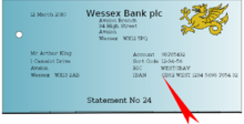 Account Number And Sort Code On Bank Card