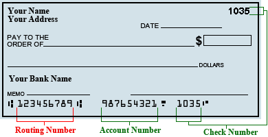 Account Number Bank Of America Check