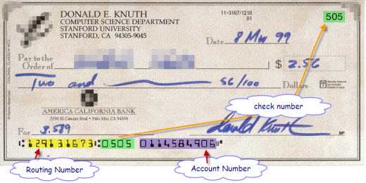 Account Number On Cheque Td