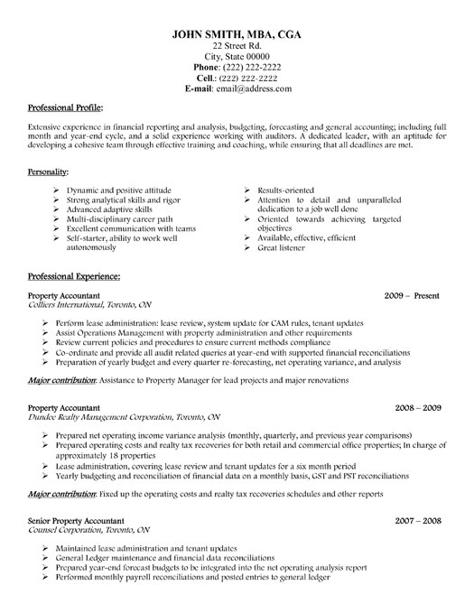 Accountant Cv Example