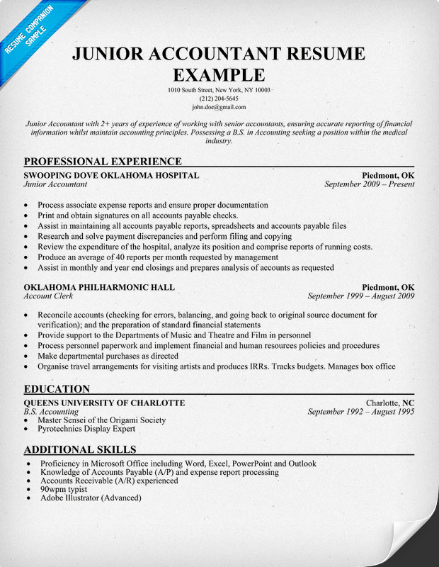 Accountant Cv Example