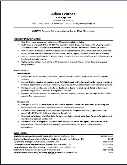 Accountant Resume Functional