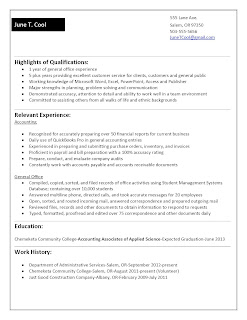 Accountant Resume Functional