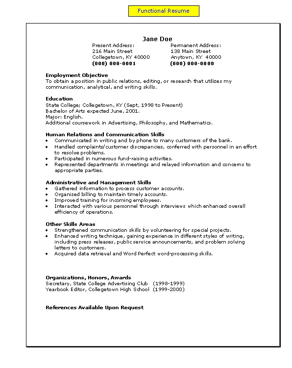 Accountant Resume Functional