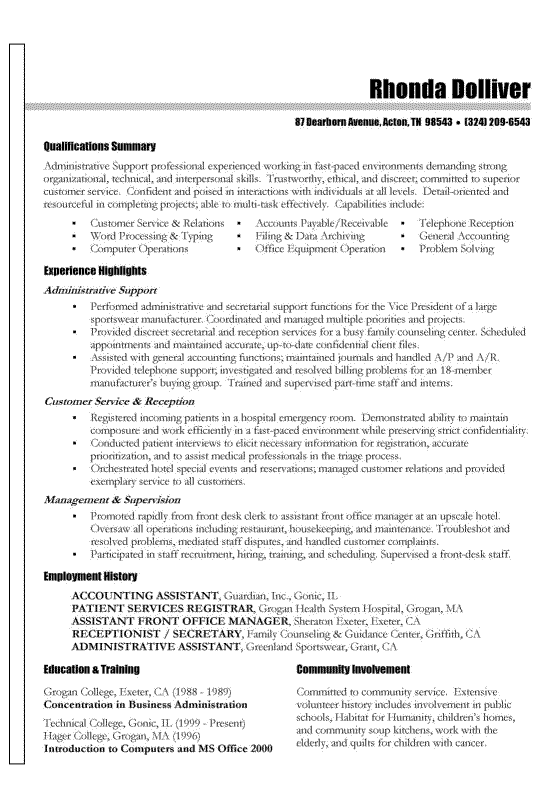 Accountant Resume Functional