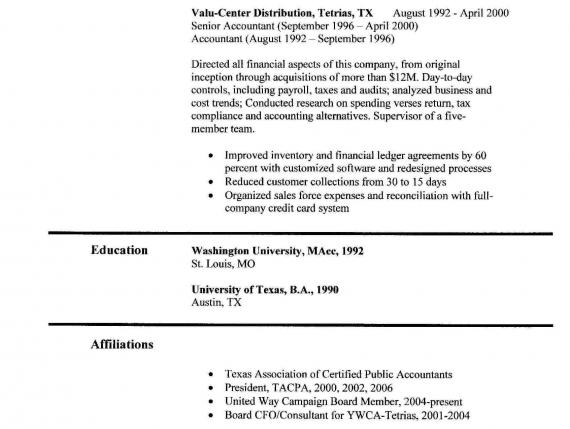 Accountant Resume Objective