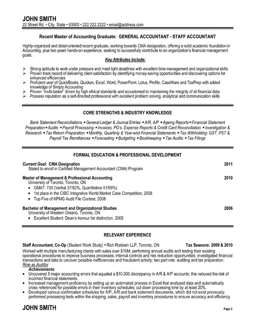 Accountant Resume Sample Pdf