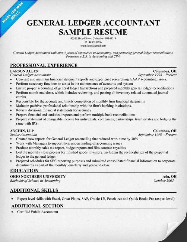 Accountant Resume Skills