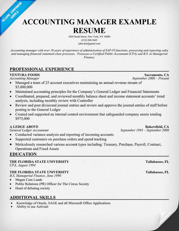 Accountant Resume Skills