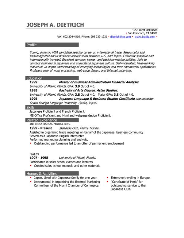 Accountant Resume Template Download