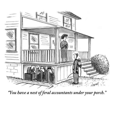 Accountants At Work Cartoon