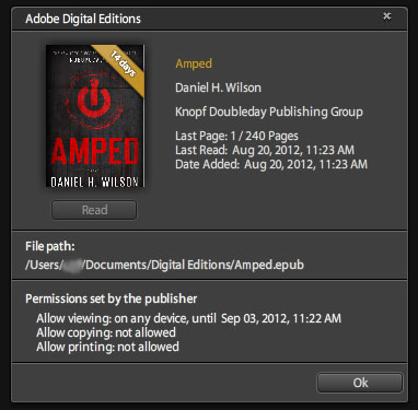 Adobe Digital Editions Screenshot