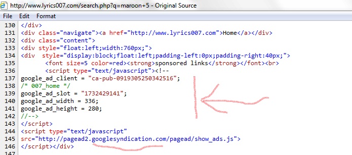 Adsense Html Code Example