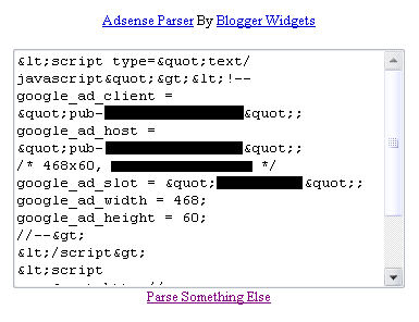 Adsense Html Parser