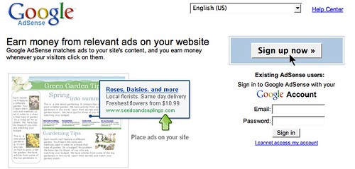 Adsense Login Page