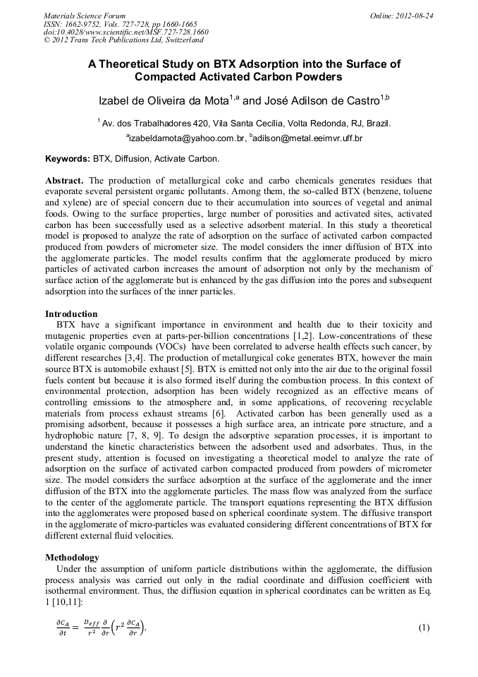 Adsorption Mechanism Activated Carbon