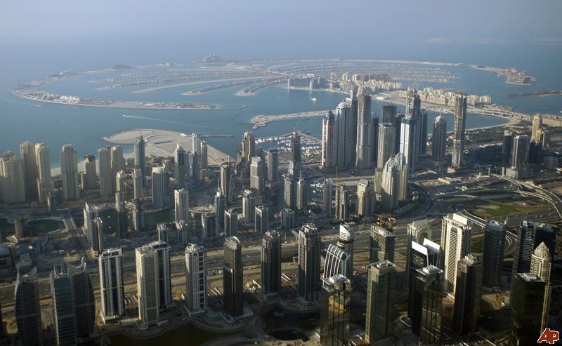 Aerial View Of Dubai At Night