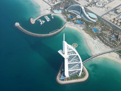 Aerial View Of Dubai At Night