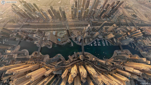 Aerial View Of Dubai At Night