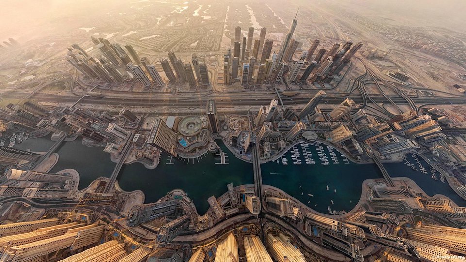 Aerial View Of Dubai Marina