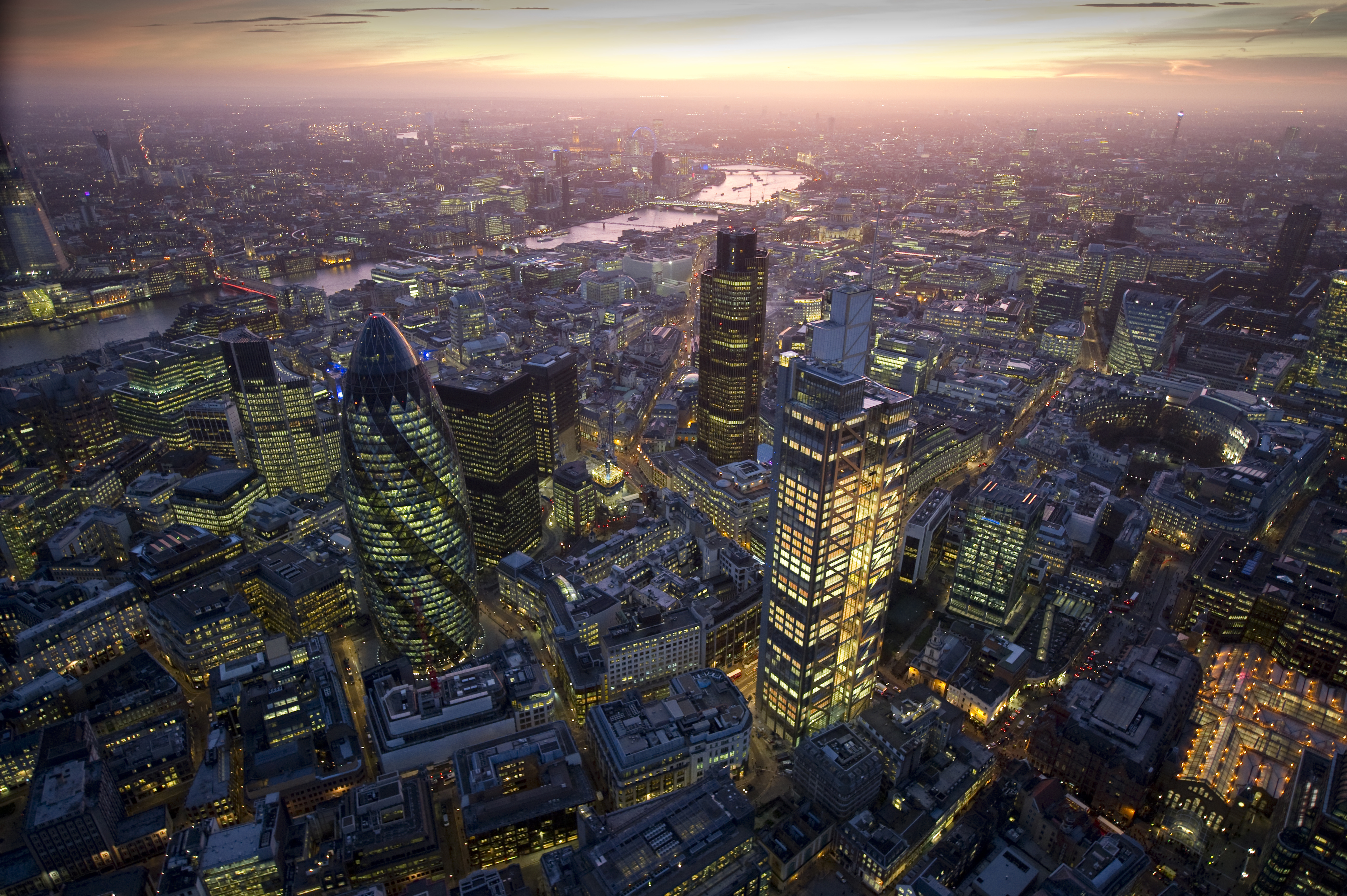 Aerial View Of London City