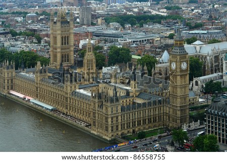 Aerial View Of London City