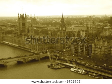 Aerial View Of London England